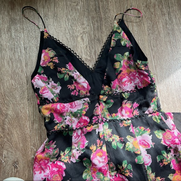 KEEPSAKE the Label Floral Midi Dress - Black and Pink - Picture 4 of 6